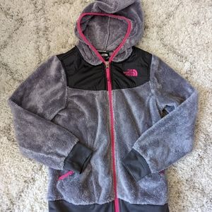 North Face Girls Zip Up Hoodie Jacket sz 10